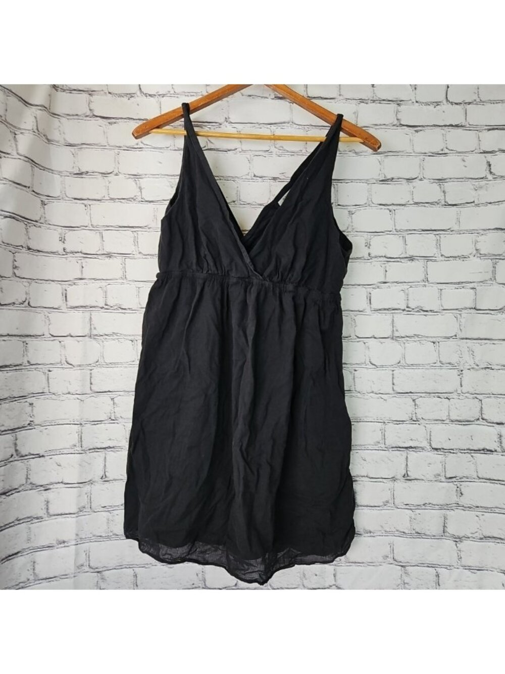 Old Navy Classic Black V-Neck Mini Dress Womens Size XL Sundress Babydoll Top